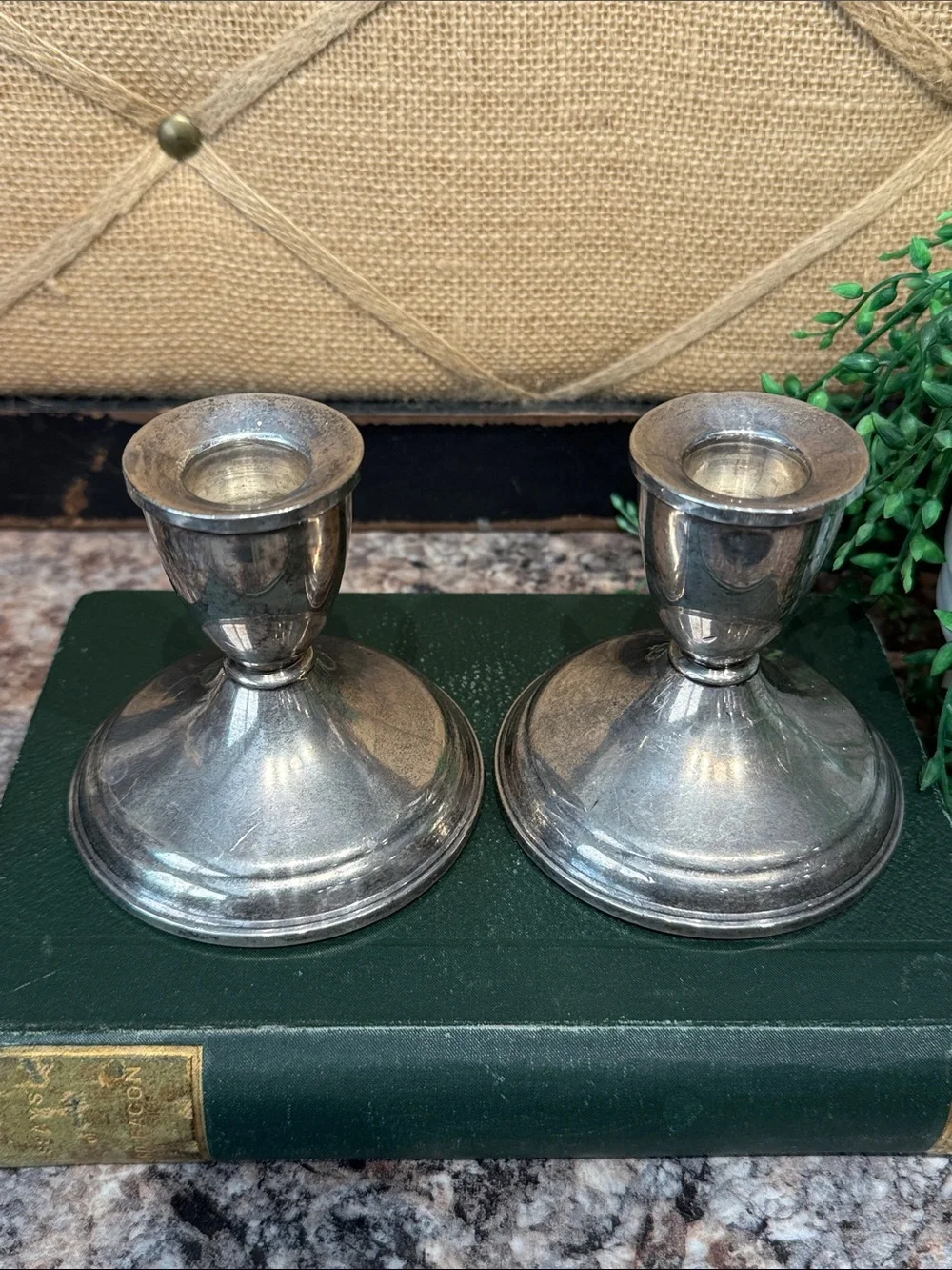 Sterling Weighted Candlestick Pair - Home Accents
